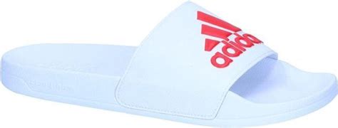 witte adidas badslippers